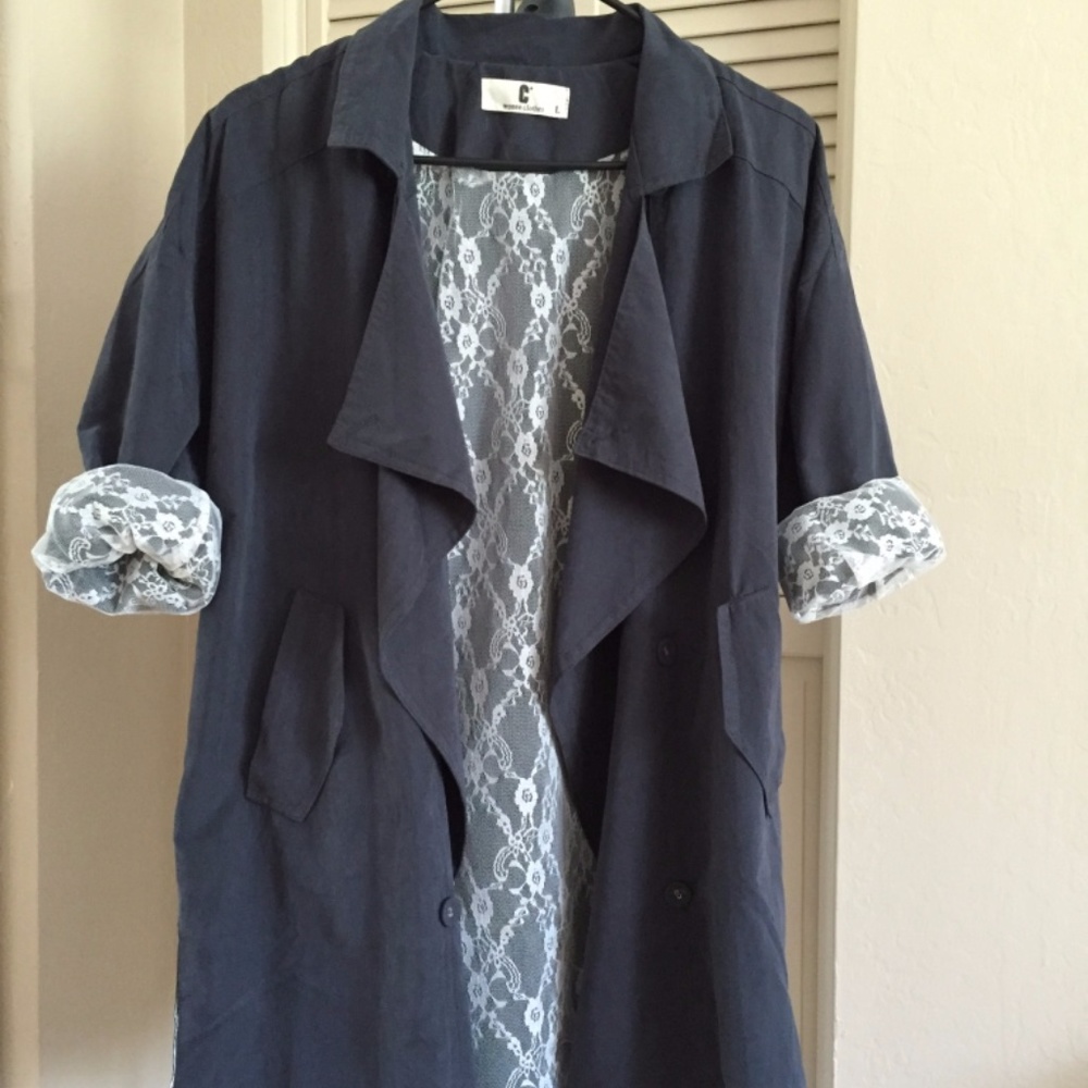 Boxy jacket fully lined with lace - Picture 8 of 8